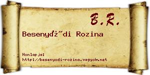 Besenyődi Rozina névjegykártya